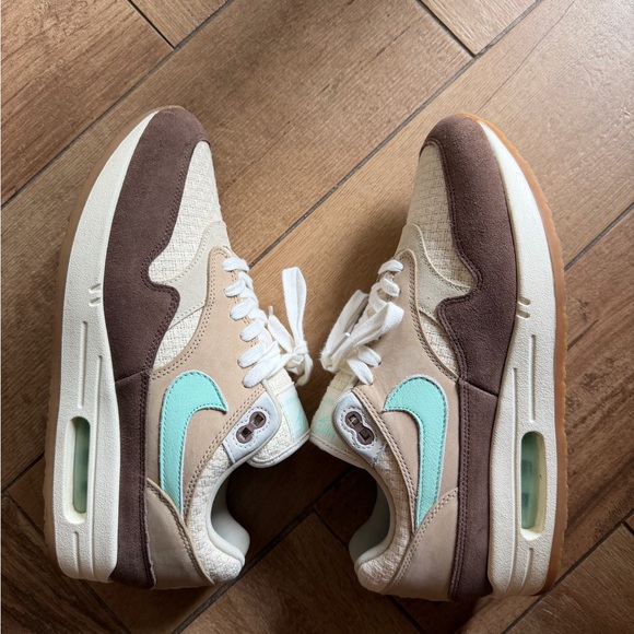 Nike Air Max 1 Hemp Crepe retro 2022 Aqua and Brown - Picture 3 of 5